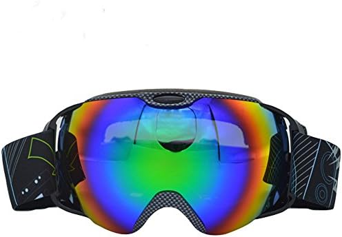 Mordely Ski Goggles,Snow Goggles Play With Snowboard in winter, Interchangeable Ski Lens With Anti-wind,Anti-fog Dual-Layer Lens and 100% UV Protection (Snake skin watermark(No gloves）)
