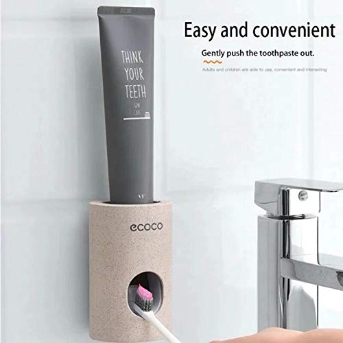 Automatic Toothpaste Dispenser Set with Wall Mounted Hands Free Toothpaste Squeezer for Kids and Adult