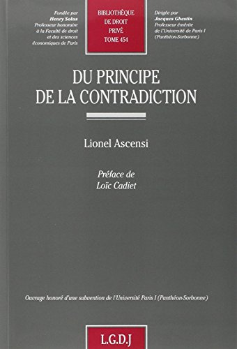 Du principe de la contradiction