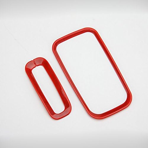 HYZHAUTO interior Accessories ABS chrome for jeep wrangler center console gear penal decorative cover frame sticker trim 2008 to 2016 Red