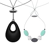 1-2 Packs of Baby Teething Necklace for Mom, Silicone Teething Beads, BPA Free