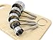 Chef elite Measuring Cups Deluxe 7 Piece Stainless Steel Set – 5 Cup Set, Spaghetti Measure, And Coffee Scoop (Light Gray)