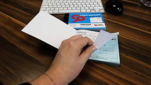 Cherry Carbonless Cash Receipt Book, 2-Part, with Loose-Leaf Writing Shield, A6 (4.1 x 5.8 Inches) 50 Sets, Unnumbered