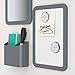 U Brands Locker Accessories Kit, Back to School Essentials, Grey, 6-Piece, Includes Whiteboard, Mirror and Organizing Supplies