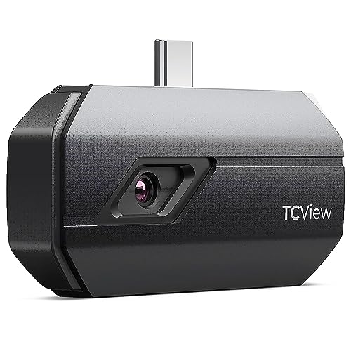 TOPDON Wärmebildkamera für Android TC001[Nur Android/Grau], Hohe Auflösung 512x384 mit TISR, 256x192 IR Auflösung, Temperaturbereich: –20 °C bis +550 °C