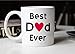 MAUAG Best Dad Coffee Mug, Best Dad Ever Unique Birthday Gifts Idea for Dad Father Papa Daddy Cup White, 11 Oz