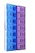 Pill Organizer Box with Snap Lids| 7-day AM/PM | Larger Compartments for Bigger Pills (Blue/Purple)