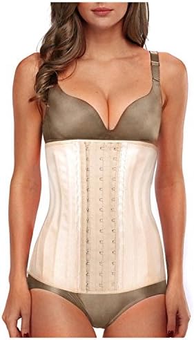 BodiFit Women's 25 Steel Bone Solid Latex Sports and Fitness Waist Trainer(LNG-SHP,BEG-L)
