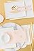 Sugar & Cloth Rectangle Paper Napkins, Peach with Gold Starbursts, 32 Count
