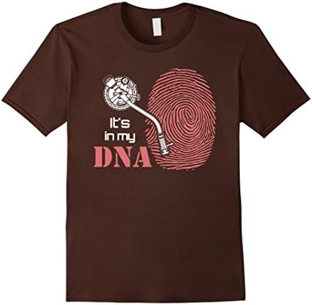 Mens Music In My DNA - Tonearm On Fingerprint T-Shirt 3XL Brown