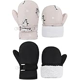 MOMUMOMU Baby Toddler Mittens Waterproof Winter Snow Gloves Cold Weather Warm Ski Fleece Kids Boys Girls 1t 2t 3t 4t
