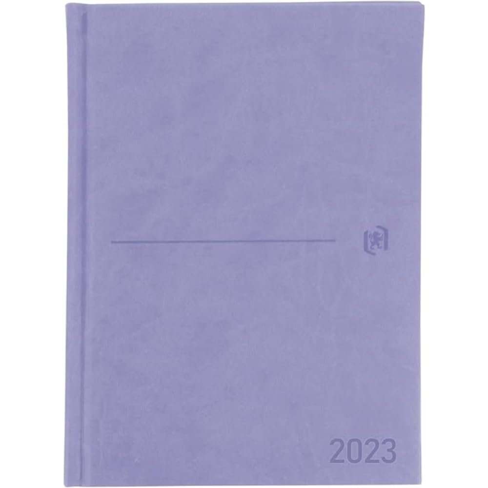 Oxford, 2023 Day per Page Diary, A5 Size, Stitched Extra Cover, Spanish, Pastel Pink
