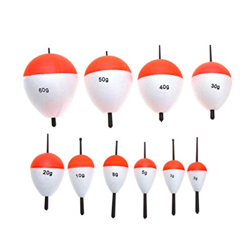 YSHTAN Angelposen Angelzubehör Pose 10 Stück/Set Profi 2g-60g Angelfloats mit Sticks Meeresangeln Zubehör – Bild 7