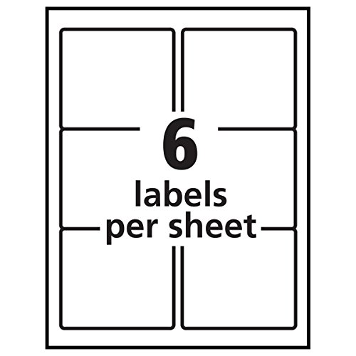 Avery Shipping Address Labels, Laser Printers, 3,000 Labels, 3-1/3x4 Labels, Permanent Adhesive, TrueBlock (5-pack 5164)