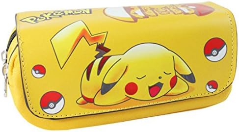 Lcrystal Pokemon Pikachu Stationary Case Bag, Eraser, Pen, Pencil, Marker, Ruler Organizer Holder