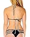 iHeartRaves Black Disco Trim Sheer Mesh Keyhole Halter Rave Crop Top (One Size)