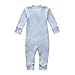 Owlivia Organic Cotton Baby Boy Girl Zip up Sleep N Play, Footless, Long Sleeve(12-18 Months, Blue)