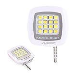 Kasonic® Smartphone Flash Fill-light Portable 16 LED Light,night Using Selfie Enhancing Flash Light, Easily Have Naturel Flash Let You to Take More Better Photo for Apple Iphone,ipad,android Windows Phone (16LED-WHITE)