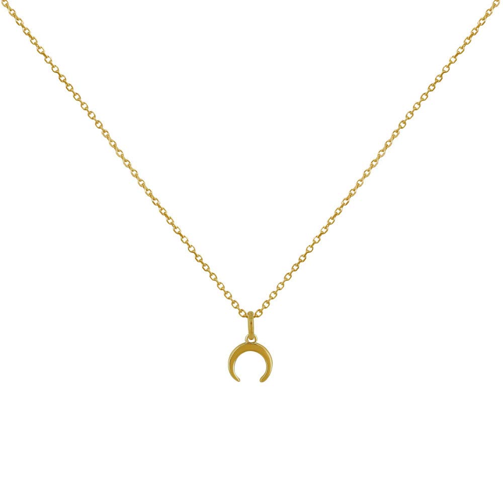 LES POULETTES BIJOUX - Gold Plated Necklace Little Crescent Moon