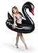 Big Mouth Inc. Giant Black Swan Pool Float, 4-Feet Wide Pool Tube, Patch Kit Included to Fix Holes