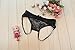 HitZoom Sexy Women Leopard Printing Open Croth Underwear, Black, One Size