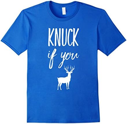Men's Knuck If You Buck Funny T-Shirt XL Royal Blue