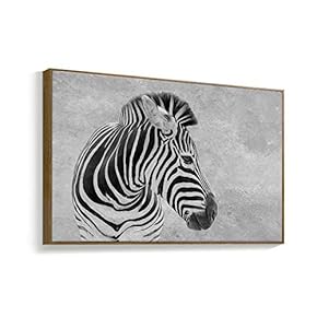 Framed Canvas Wall Art for Living Room, Bedroom Black and White Animal Canvas Prints for Home Decoration Ready to Hanging - 16x24 inches