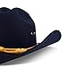 Western Cowboy Hat - Cattleman's with Cavalry Band - Black Size 7 1/2 (23 3/4 inches)