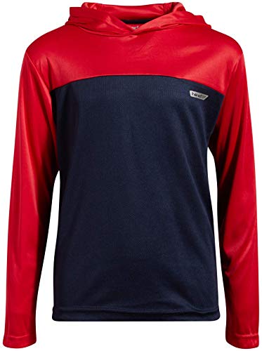 Hind Boys (4-Piece) Performance T-Shirt and Active Pant Sets (2 Full Sets) (Red/Grey with Hood, 5/6)'