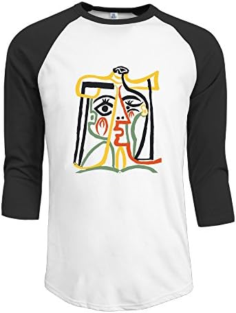 Pablo Picasso Tete De Femme Mens Print 3/4 Sleeve Baseball Tee