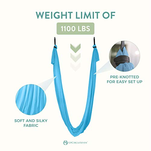 UpCircleSeven Aerial Yoga Hammock Aerial Silk Swing Kit Ceiling