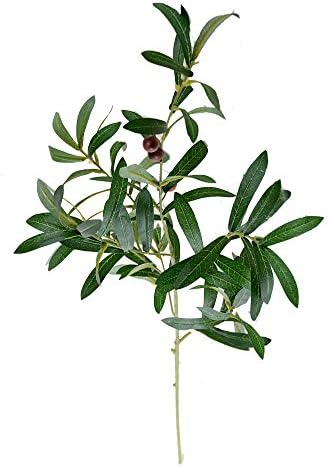 Right Options Artificial Olive Plants,Branches Fruits Leaves for Home Office Shop Decor 2PCS