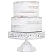 Amalfi Decor 12 Inch Cake Stand, Dessert Cupcake Pastry Candy Display Plate for Wedding Event Birthday Party, Round Metal Pedestal Holder, White