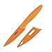 Zyliss Paring Knife with Sheath Cover, 3.5-Inch Non-Stick Stainless Steel Blade, Orange