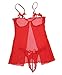 Angel Kiss Women's Sexy Lingerie for Women for Sex Best Nightwear Skirt and Thong Gift for Lover (Red)