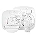 Corelle Square 32-Piece Dinnerware Set, Splendor, Service for 8