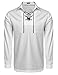 Coofandy Mens Scottish Jacobite Ghillie Kilt Shirt Casual Long Sleeve Lace-up Shirt White XX-Large