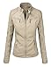 Lock and Love Women's Quilted Faux Leather Moto Biker Jacket
