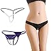 Vivly Bodas 3 Pack Womens Sexy Pearl Thongs Panties Lingerie Sexy G-String Underwear XS