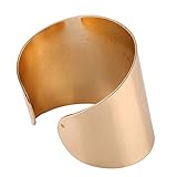 EVBEA Charm Bracelet Gold Tone Wide Statement Arm Cuff Bracelet Fashion Cool Bracelets for Women