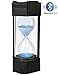 Bluetooth Speaker for iPhone, Portable Bluetooth Speaker with LED Light, Bass Sound, Mobile Speaker indoor with Glass Hourglass (Black)