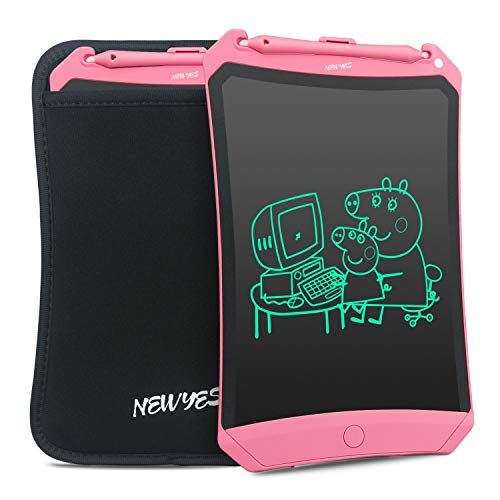 Newyes Robot pad 8.5 Inch LCD Writing Tablet Electronic Writings Pads Drawing Board Gifts for Kids Office Blackboard (Pink with case)