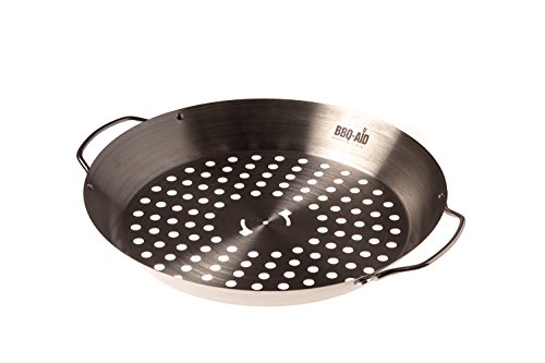 BBQ-Aid Beer Can Chicken Roaster & Cooker - Easy To Use, Great Taste - with Vertical Holder Rack and Vegetable Wok/Grill Basket, Stainless Steel Construction - Thumbnail 2