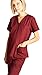 Dagacci Medical Uniform Woman and Man Scrub Set Unisex Medical Scrub Top and Pant, BURGUNDY, M
