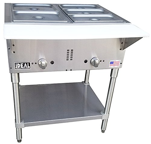 2 Well Steam Table Aero Hot Style (Made in USA) ETL listed, both Sanitation and Gas Safety
