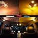 Yorkim 194 LED Bulbs Amber 6000k Super Bright Newest 5th Generation Universal Fit Pack of 10, Amber T10 LED Bulbs, 168 LED Bulb Amber, 2825 LED Bulb, W5W LED Bulb, 194 Amber LED Interior Light for Car