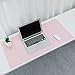 Desk Pad Mouse Pad/Mat - BUBM Large Gaming Mouse Pad Desktop Pad Protector PU Leather Laptop pad for Office and Home,Waterproof and Smooth,2 Year Warranty (Pink-Silver, M)