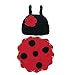 MSFS Baby Photo Prop Outfit Ladybug Clothes Newborn Knit Crochet Photopraphy Dress