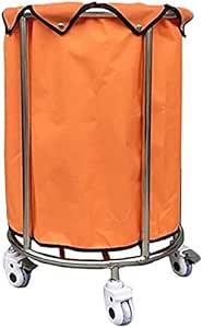 LXD Carretilla, Carretilla Redonda de Lino, Con Bolsas y Ruedas de Tela