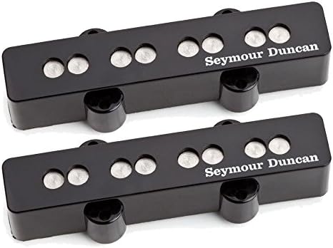 Seymour Duncan Quarter Pound 4-String Jazz Bass Pickup Set Black 11402-56 w/Bonus Beverage-Opener Keychain 800315040193